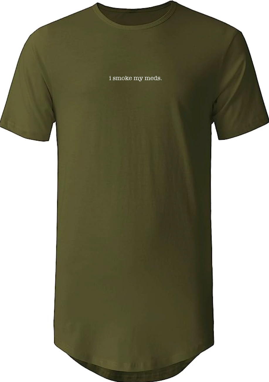 ISMM Droptail Long Tee in Forest